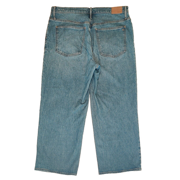 Lot of 2 Madewell Womens Jeans Size 33 Perfect Wide Leg Crop & Midrise Straight - Picture 5 of 16